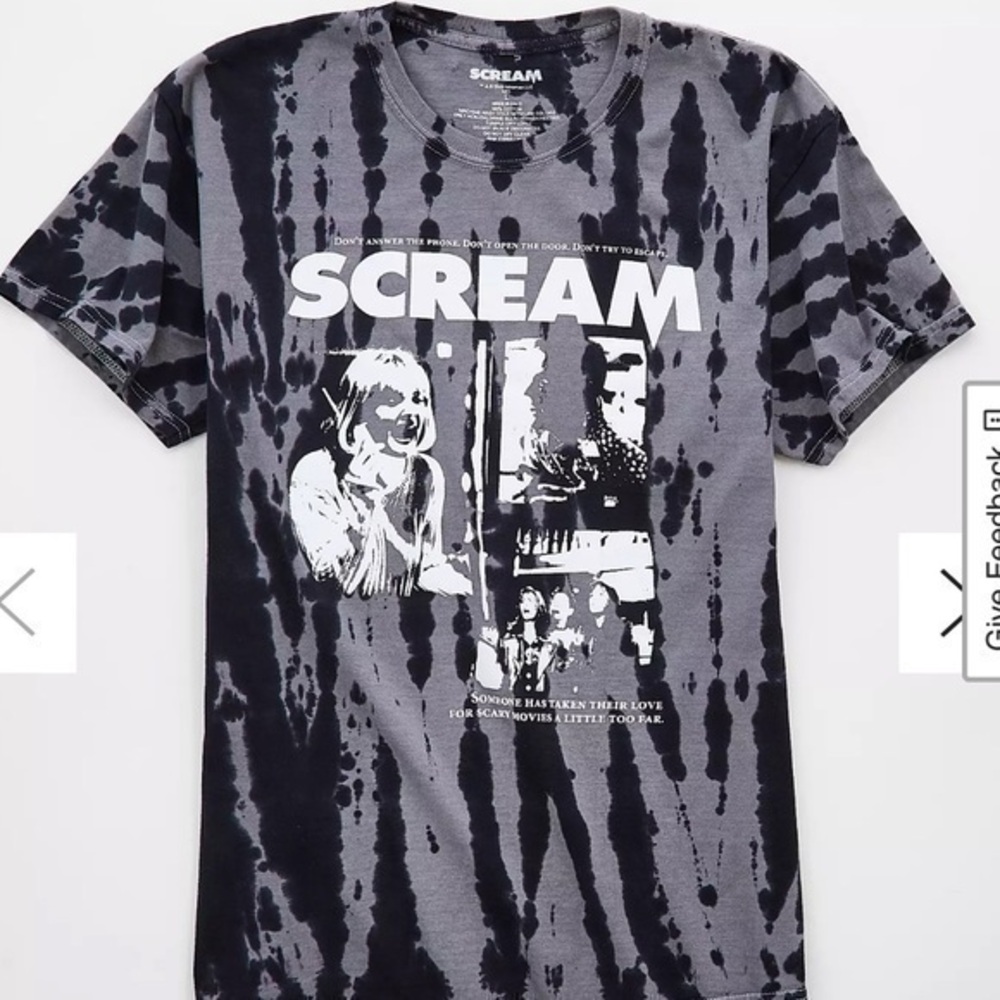 Urban Outfitters NWOT Scream Tie-Dye Tee SIZE MEDIUM